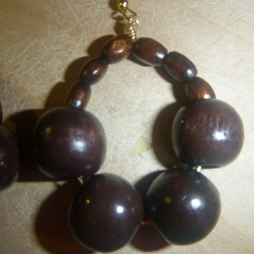 Afrocentric Earrings / Beaded Earrings / Wooden Earrings / Handcrafted Earrings - Picture 10 of 11